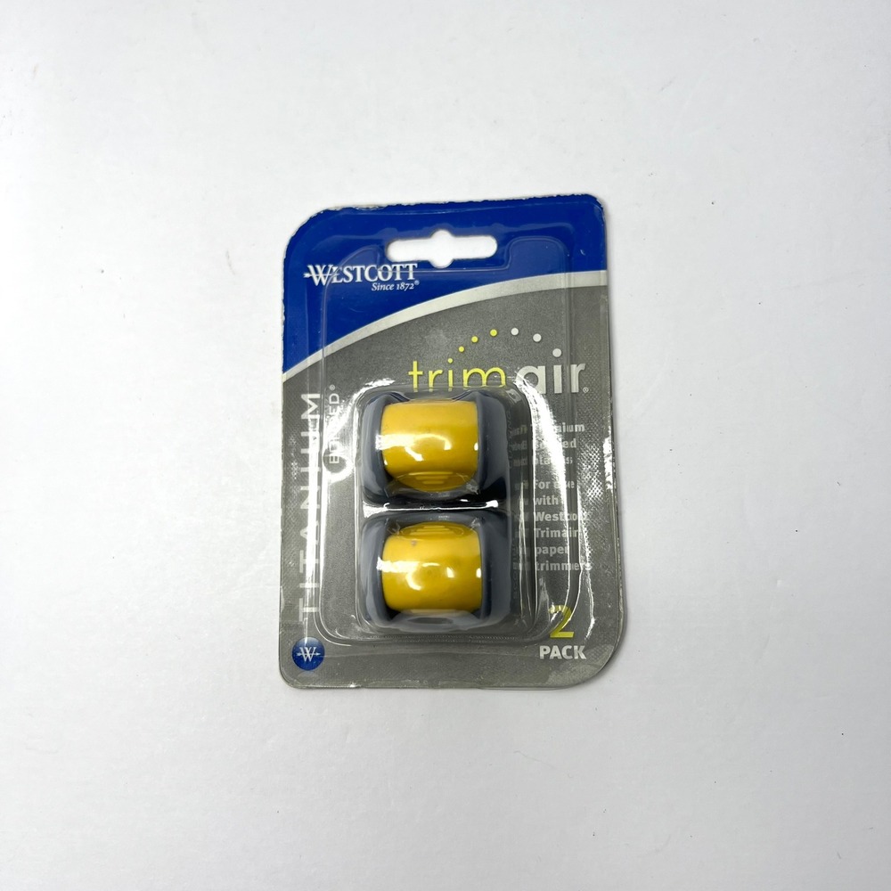 Westcott Yellow Trimair Replacement Blades Titanium Bonded 2 Pack 15194‎ Scoring